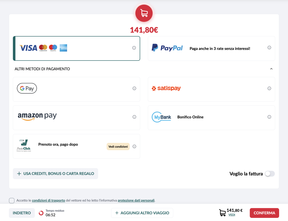 Viajar en tren por Italia
