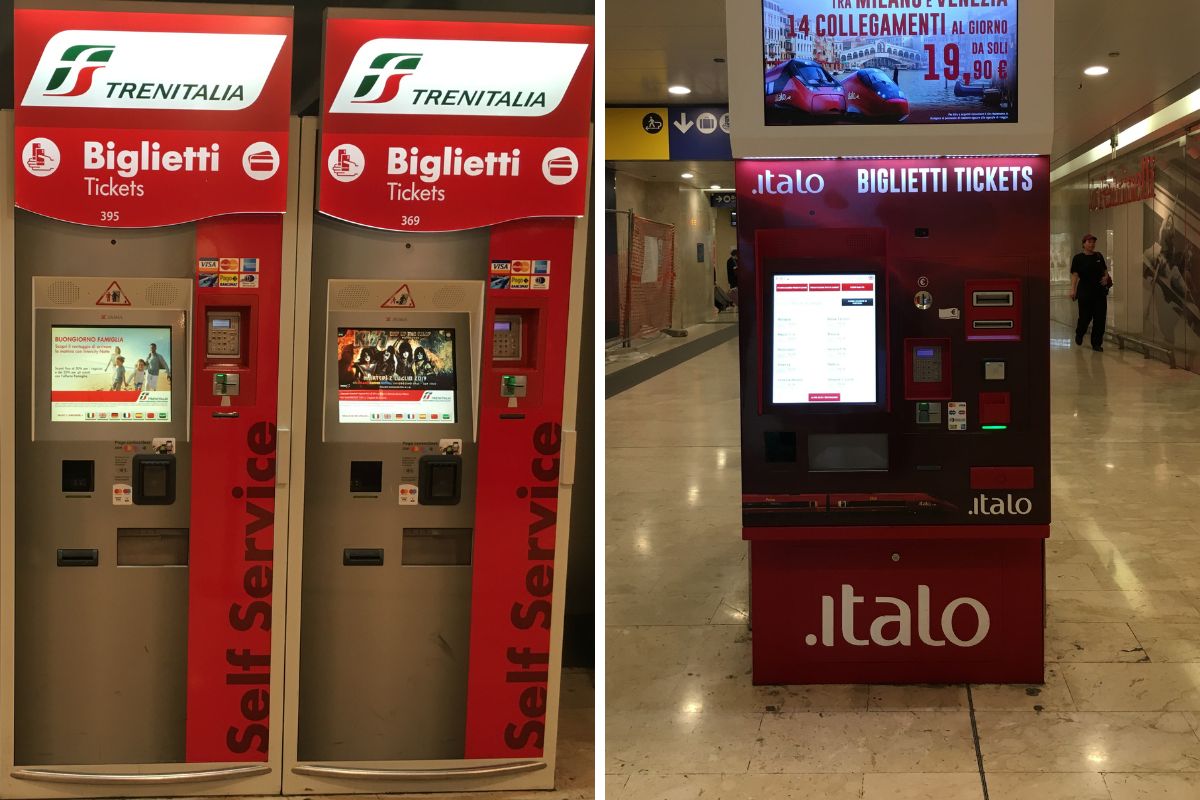 Viajar en tren por Italia. Compra offline
