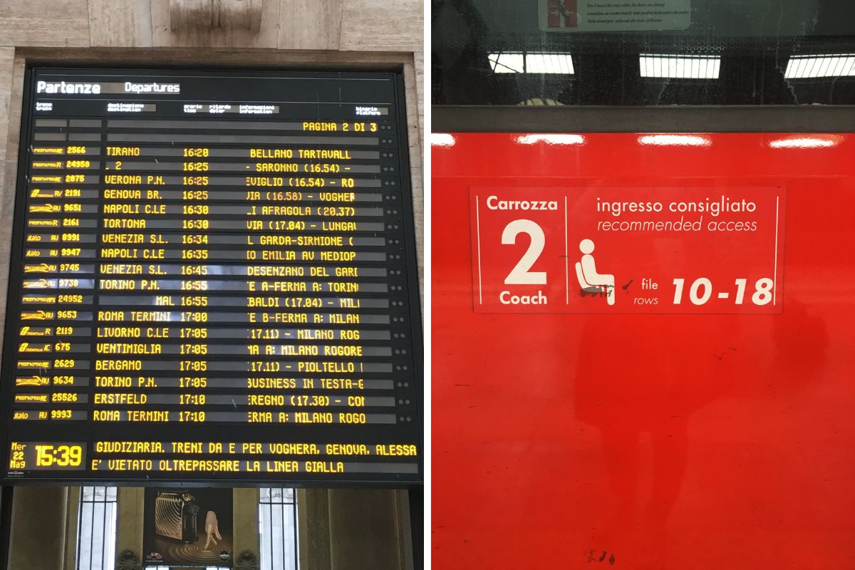 Viajar en tren por Italia