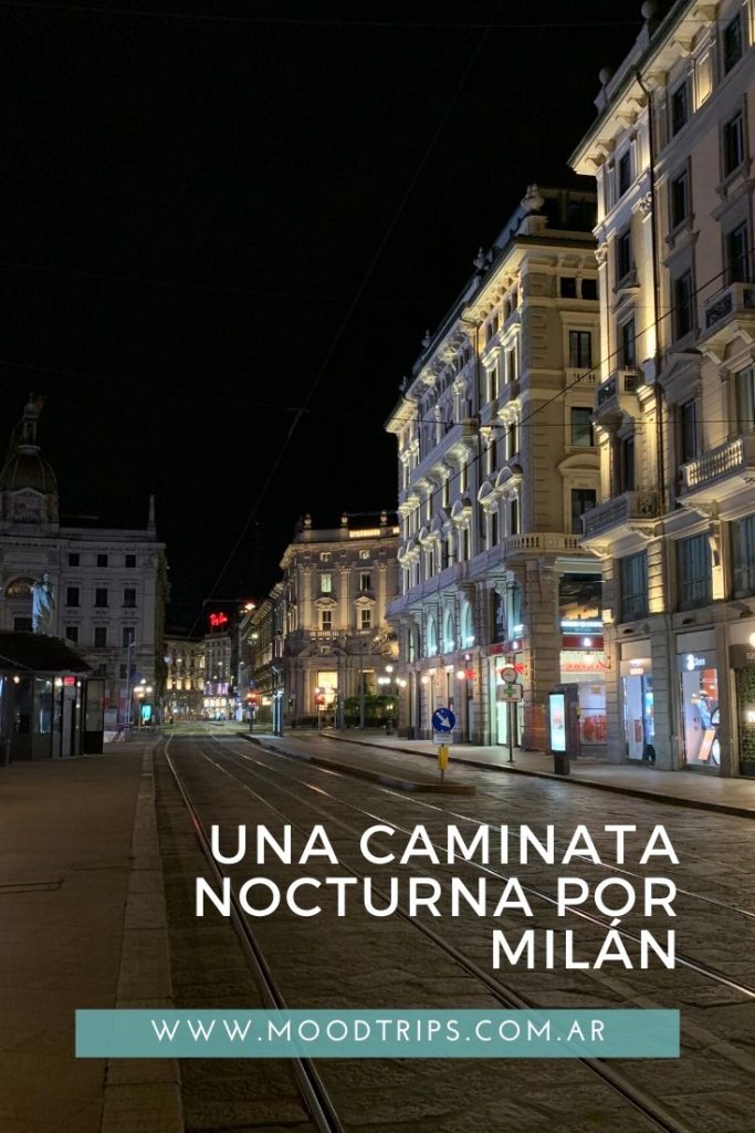 Caminar por Milán de noche
